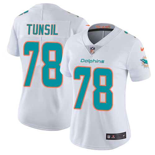 Nike Miami Dolphins 78 Laremy Tunsil White Women Stitched NFL Vapor Untouchable Limited Jersey